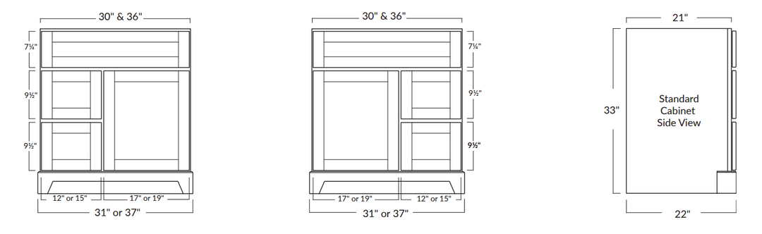 Lumi 36" Bathroom Vanity - Solid Wood With Quartz Top, White Oak - Decoronto