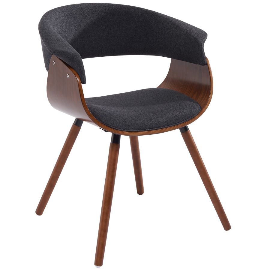 Holt Dining Chair - Charcoal & Walnut - Decoronto