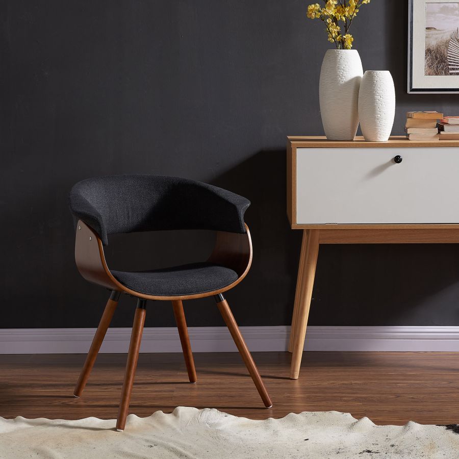 Holt Dining Chair - Charcoal & Walnut - Decoronto