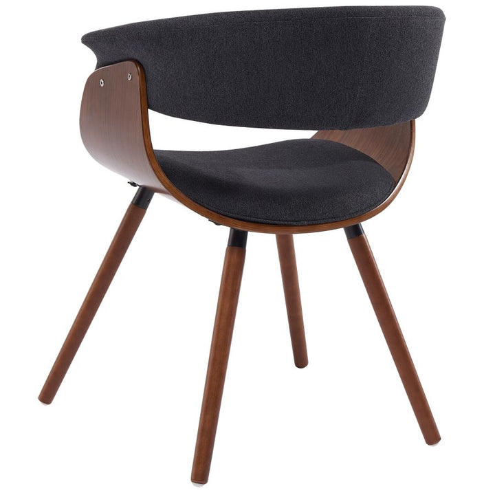 Holt Dining Chair - Charcoal & Walnut - Decoronto
