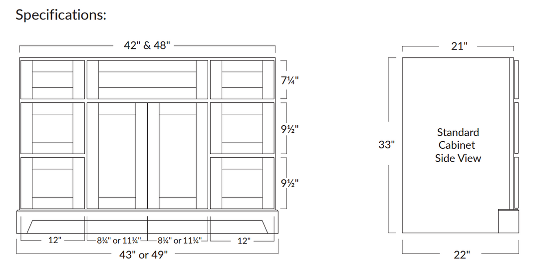 Lumi 48" Bathroom Vanity - Solid Wood With Quartz Top, White Oak - Decoronto