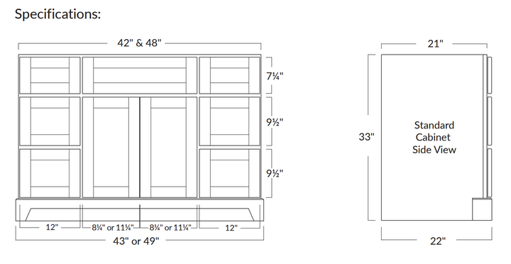 Lumi 48" Bathroom Vanity - Solid Wood With Quartz Top, White Oak - Decoronto