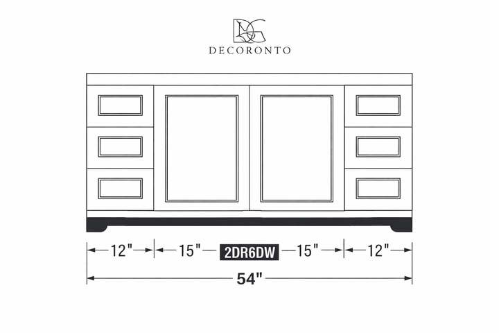 Alora 54" Bathroom Vanity - Solid Wood With Quartz Top - Decoronto