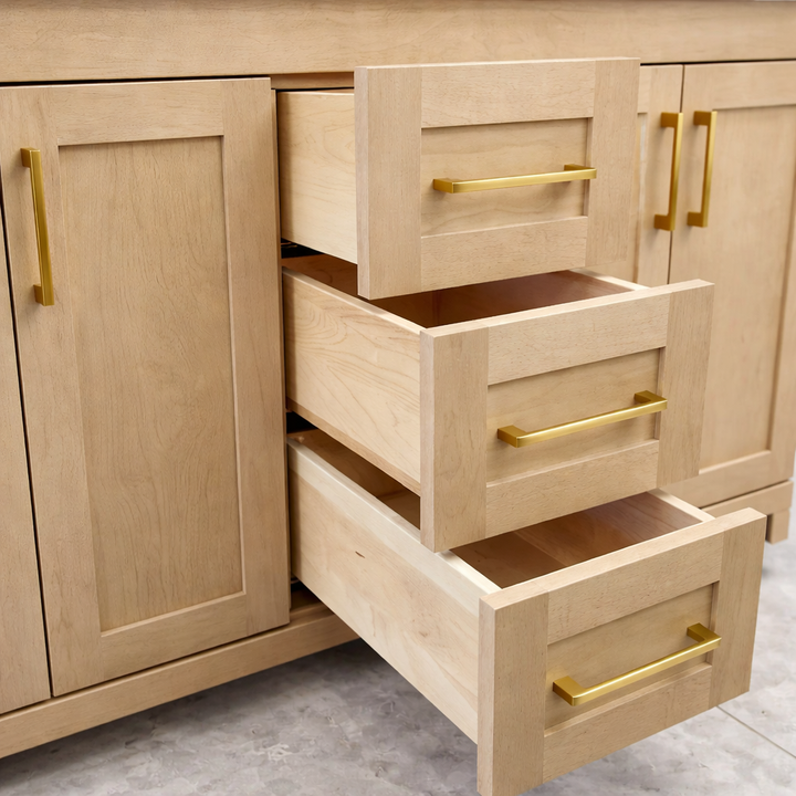 Alora 60" Bathroom Vanity - Solid Wood With Quartz Top, Double Sink - Decoronto