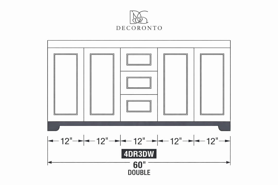 Alora 60" Bathroom Vanity - Solid Wood With Quartz Top, Double Sink - Decoronto