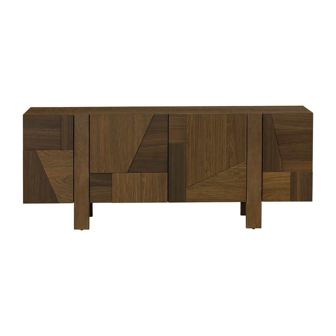 Cask sideboard solid oak checkerboard texture seamless four doors close-up