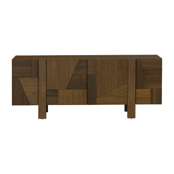 Cask sideboard solid oak checkerboard texture seamless four doors close-up