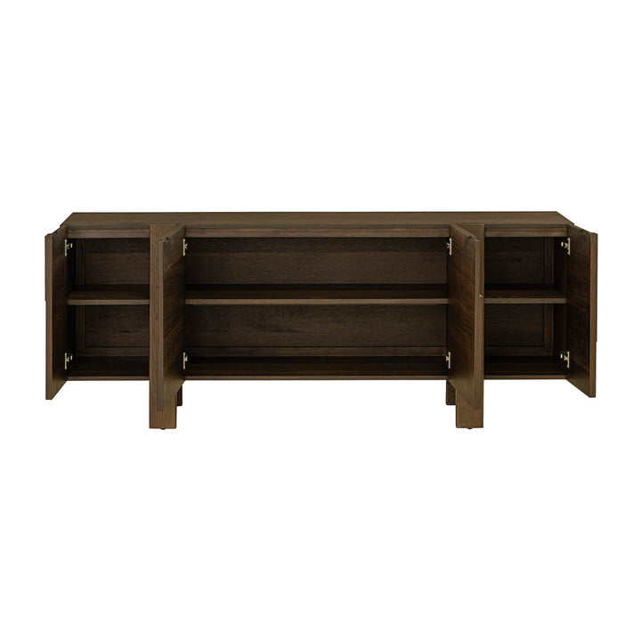 Cask sideboard adjustable shelves interior open four doors oak