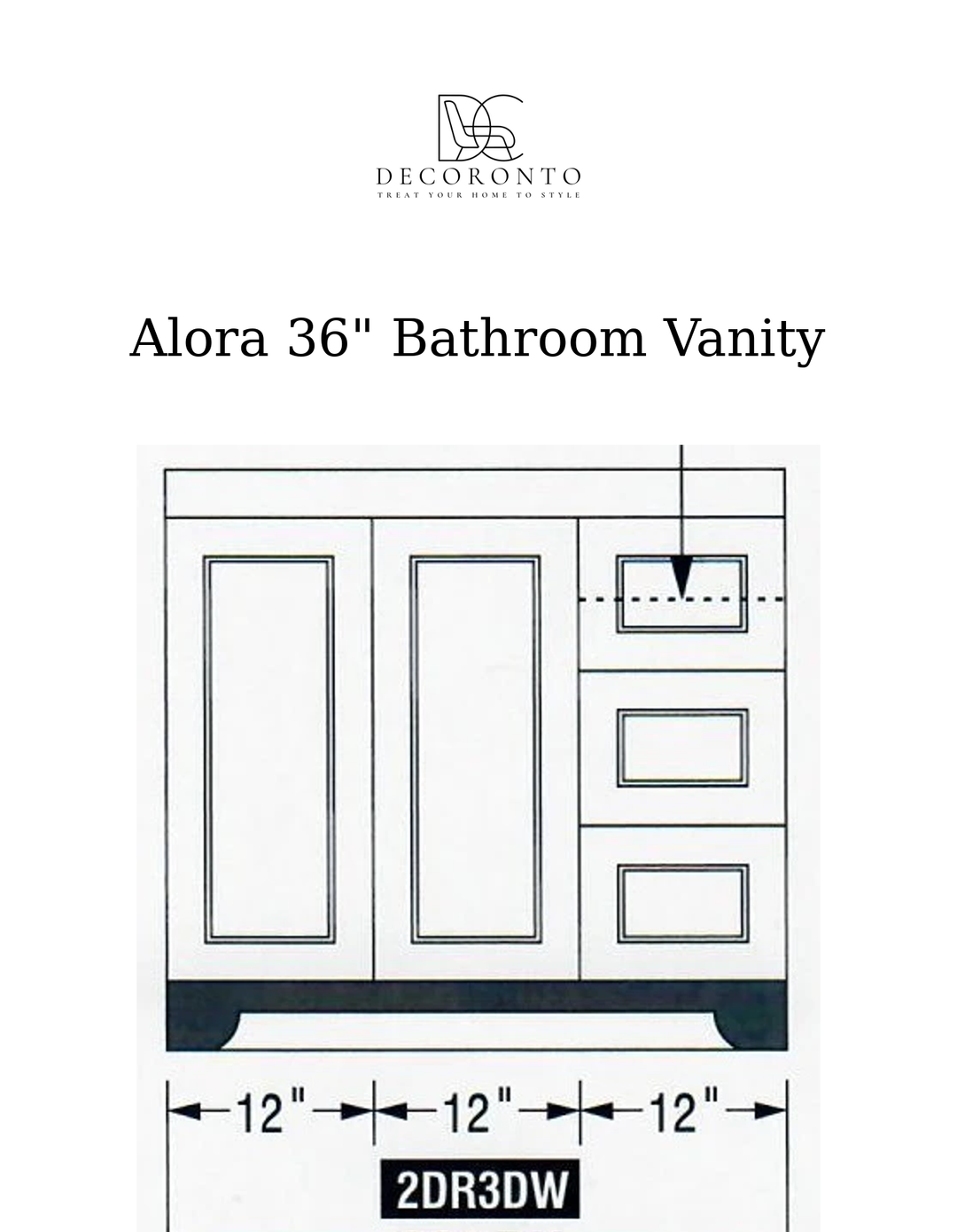 Alora 36" Bathroom Vanity - Solid Wood With Quartz Top - Decoronto