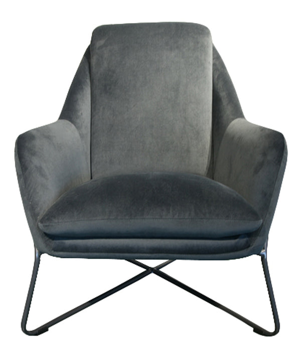 Romeo Lounge Chair - Dark Grey Velvet - Decoronto