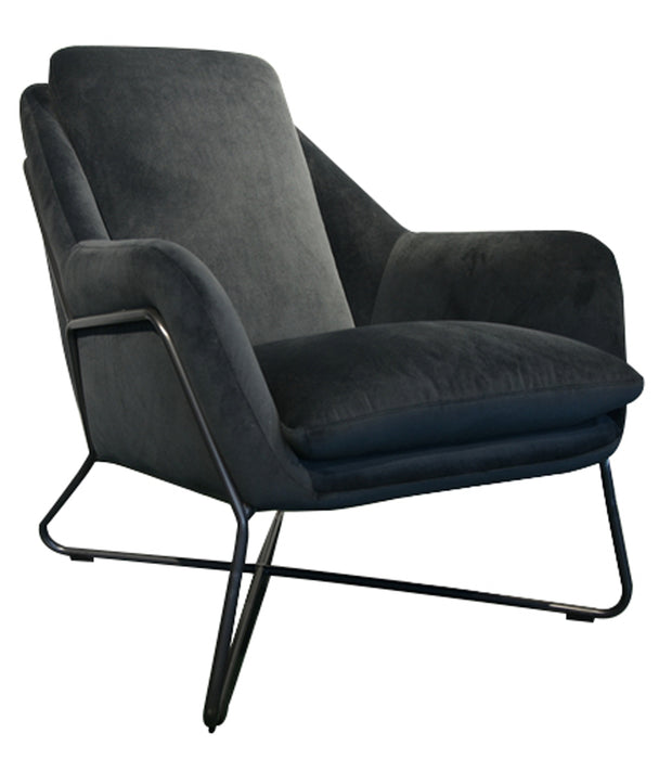 Romeo Lounge Chair - Dark Grey Velvet - Decoronto