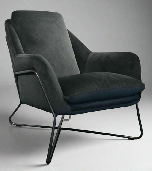 Romeo Lounge Chair - Dark Grey Velvet - Decoronto