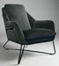 Romeo Lounge Chair - Dark Grey Velvet - Decoronto