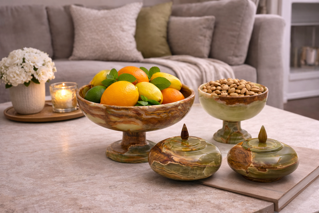 Verdant Onyx Pedestal Bowl - Small - Decoronto