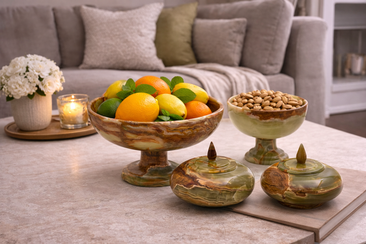 Verdant Onyx Pedestal Bowl - Small - Decoronto