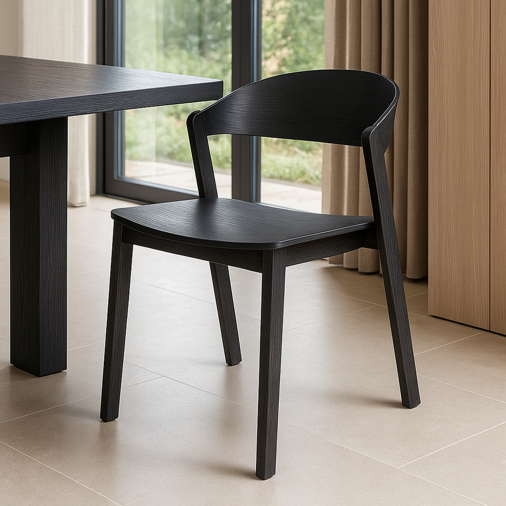 Astrid Stackable Chair - Black - Decoronto