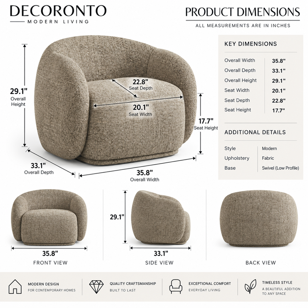 Cove lounge chair dimensions