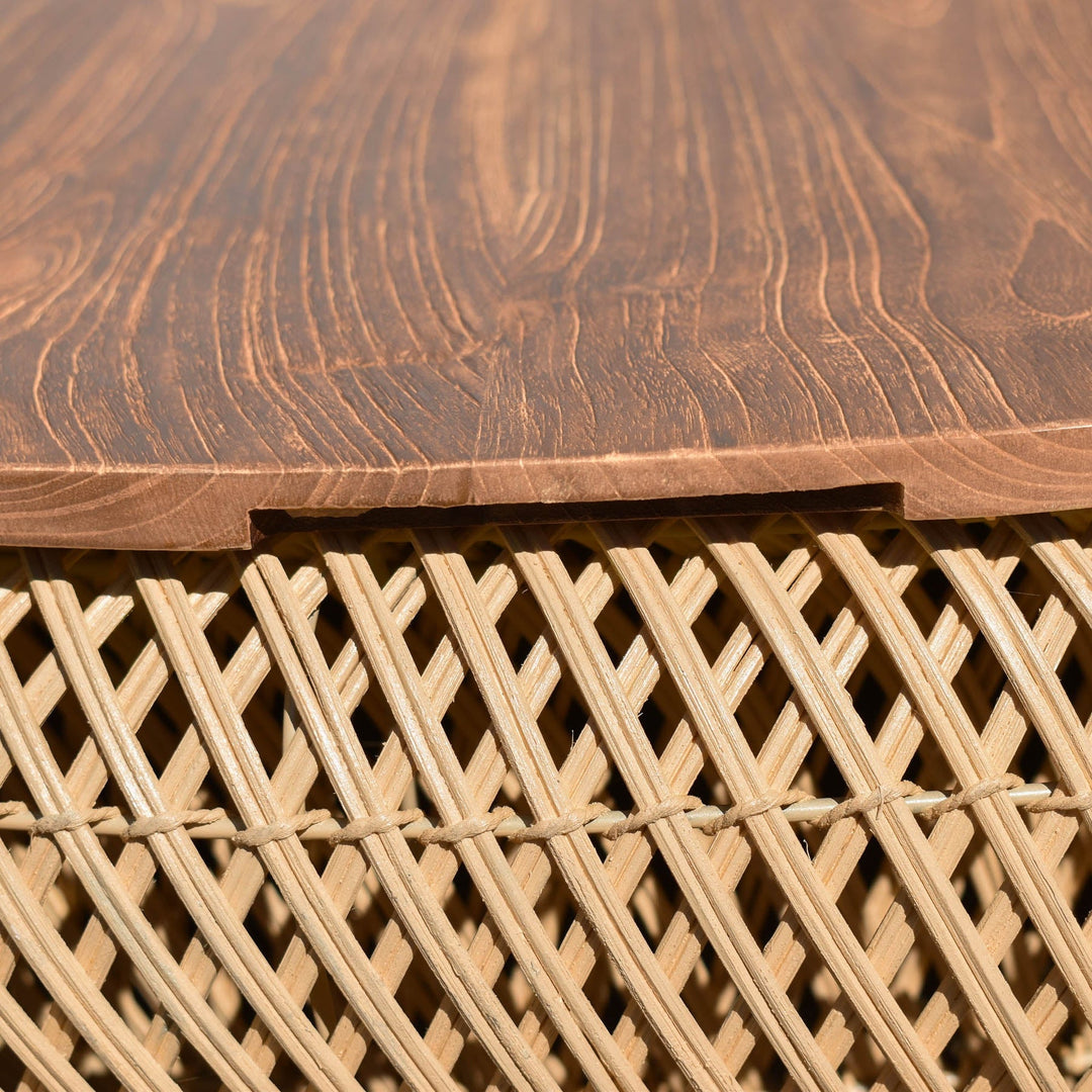 Nalu reclaimed teak wood lid natural grain pattern unique piece
