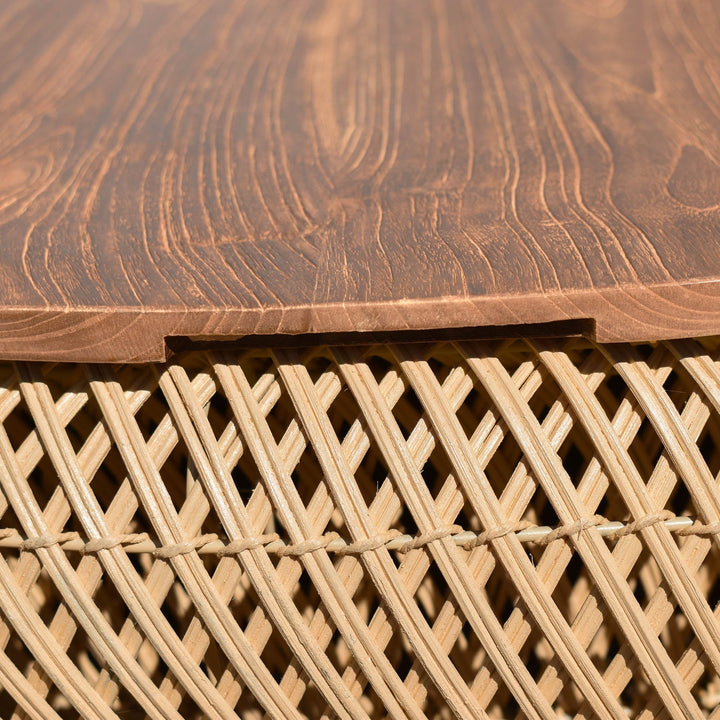 Nalu reclaimed teak wood lid natural grain pattern unique piece