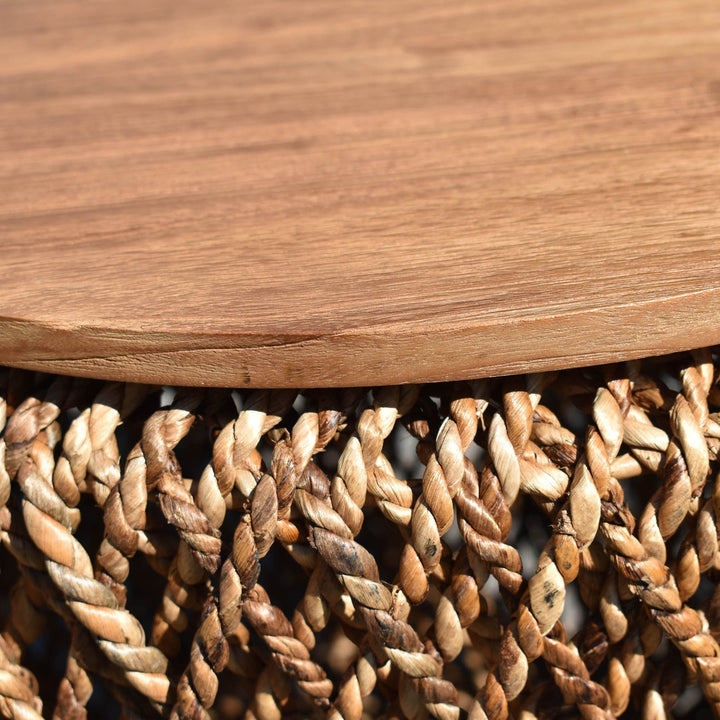 Cayo reclaimed teak wood top natural grain pattern unique piece