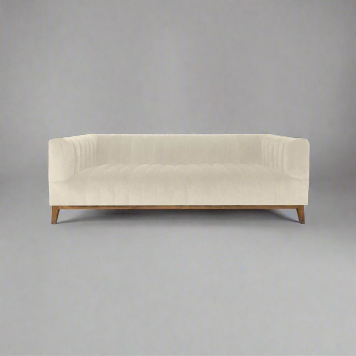 Elliot Condo Sofa - Faux Mohair Ecru