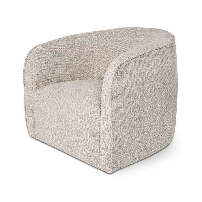 Evita Swivel Chair - Woven Tan