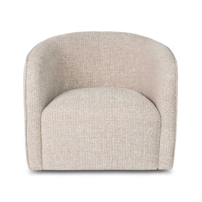 Evita Swivel Chair - Woven Tan