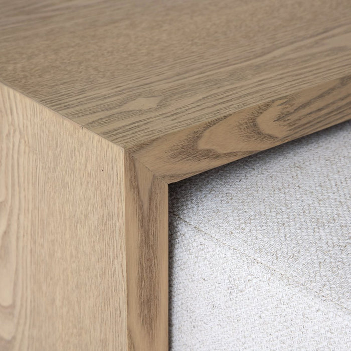 Forest Coffee Ottoman - Cream and Blonde Oak