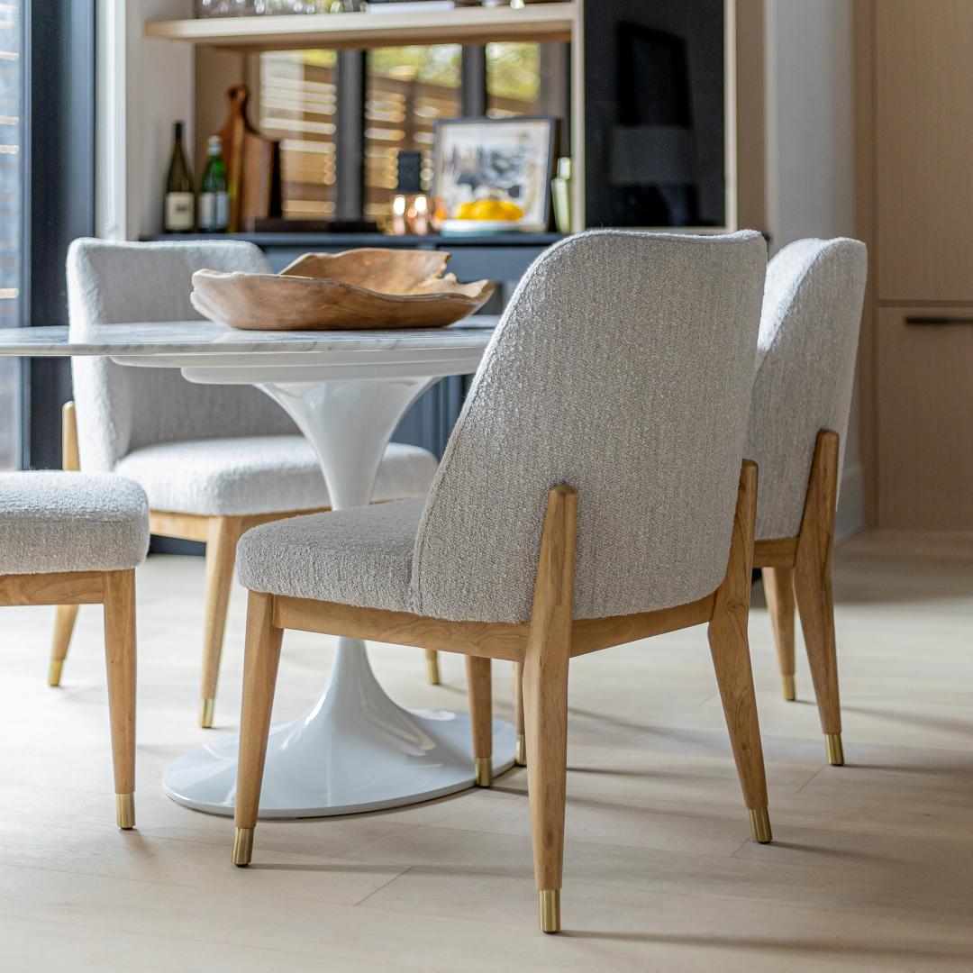 Fawcett Dining Chair - Taupe Boucle - Decoronto