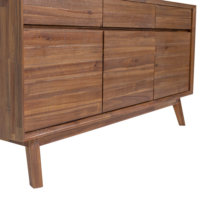 Gia Sideboard - Elegant Warm Pecan Finish | Spacious & Stylish Living Room Storage
