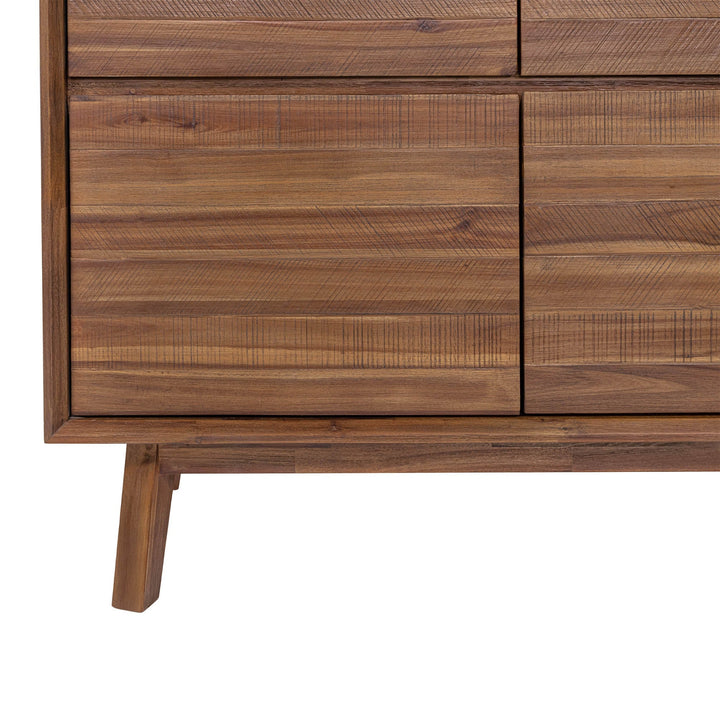 Gia Sideboard - Elegant Warm Pecan Finish | Spacious & Stylish Living Room Storage