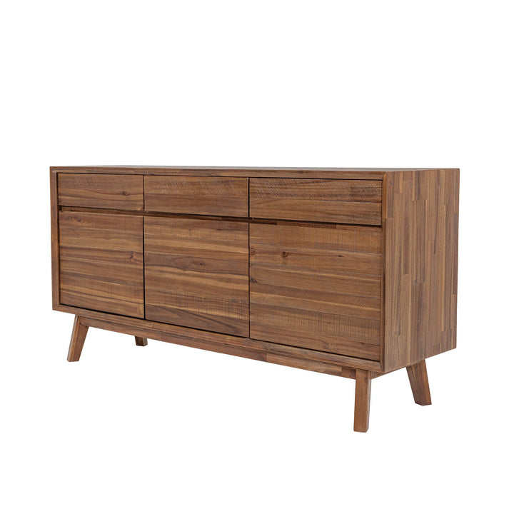 Gia Sideboard - Elegant Warm Pecan Finish | Spacious & Stylish Living Room Storage