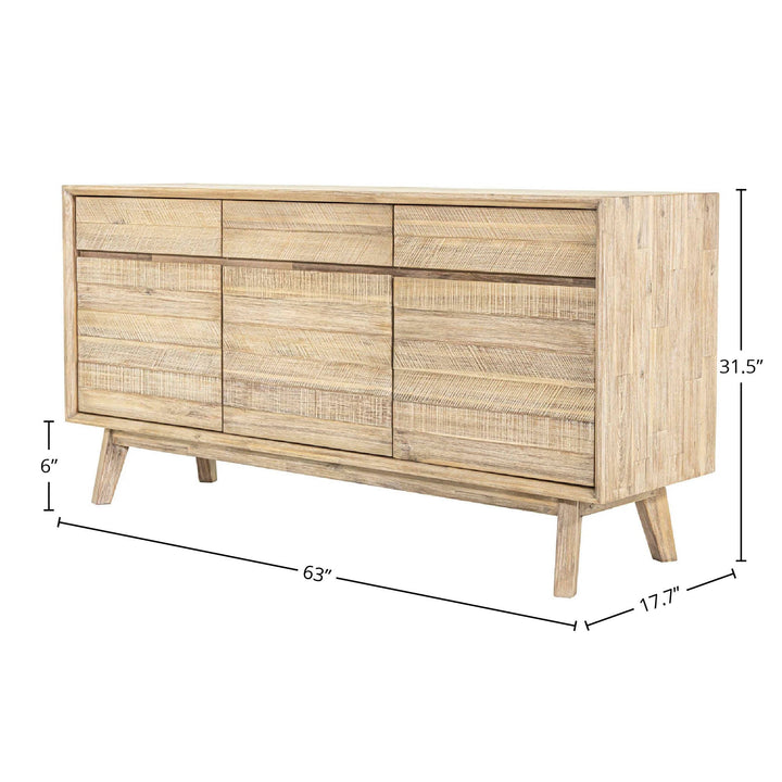 Luxurious Gia Sideboard - Elegant Light Driftwood Finish