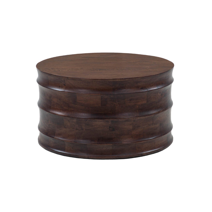 Koda solid mango wood square coffee table walnut finish Canada