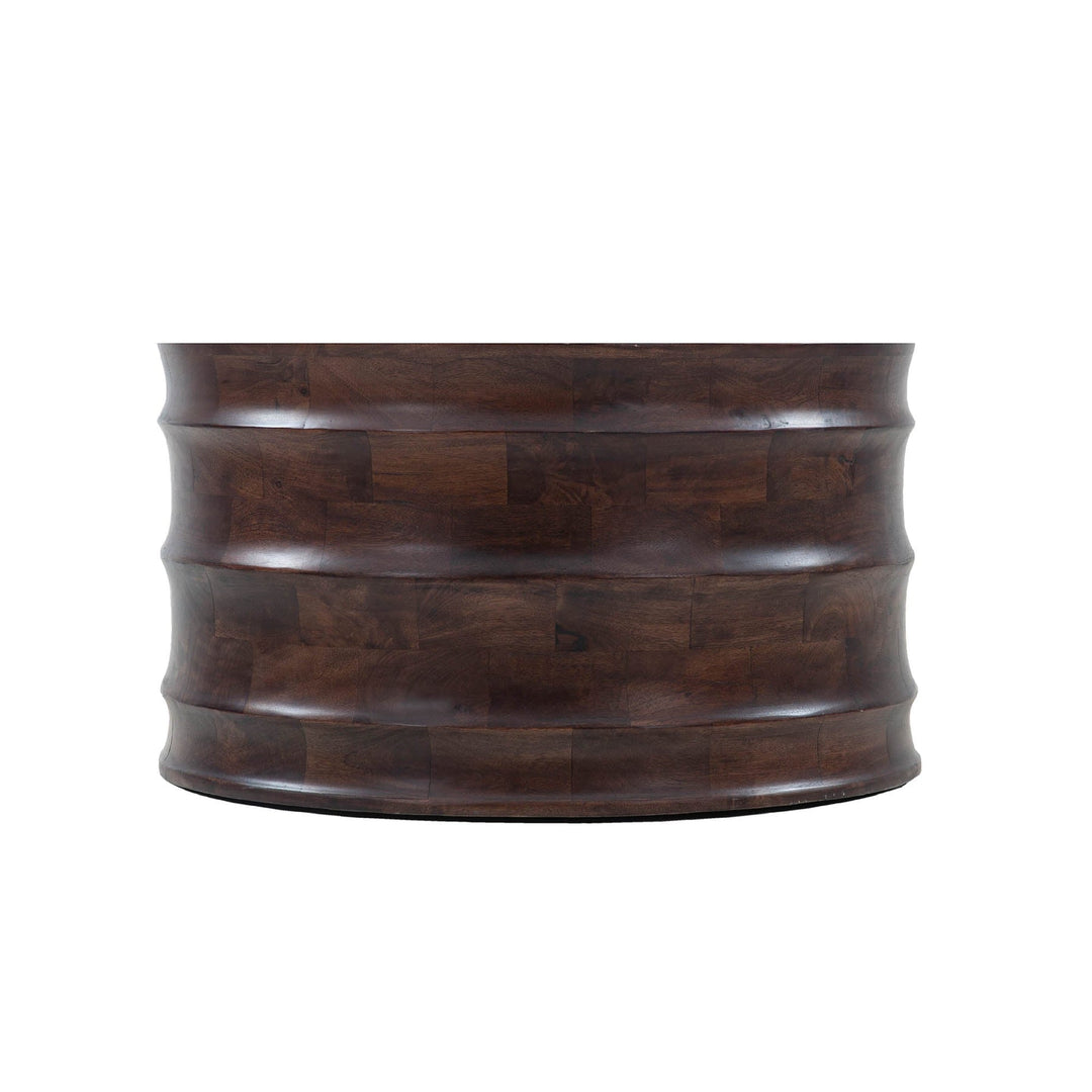Koda coffee table clean edge bold geometric form solid mango wood