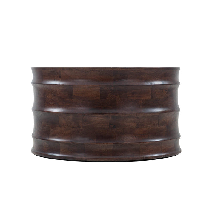 Koda coffee table clean edge bold geometric form solid mango wood