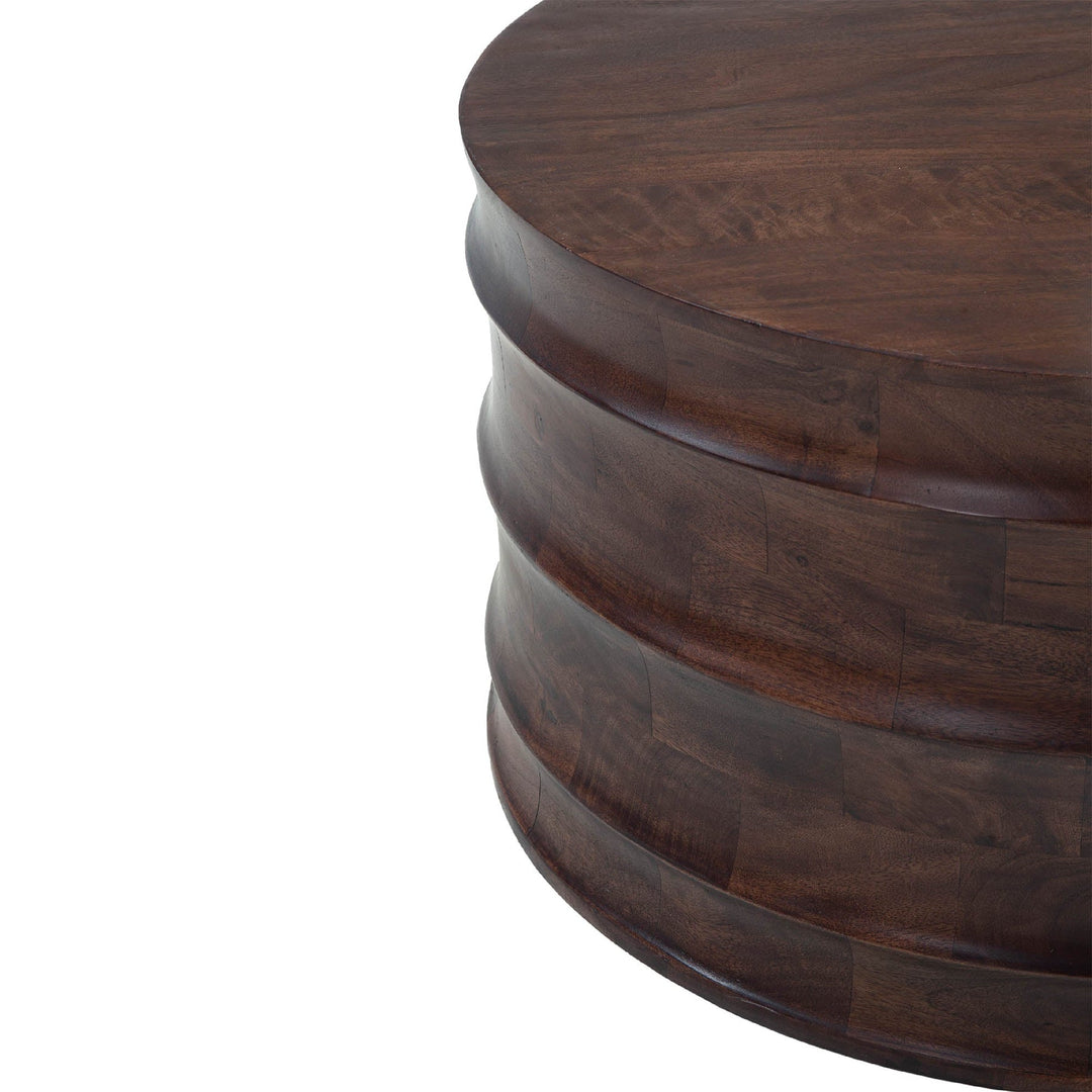 Koda coffee table clean edge bold geometric form solid mango wood