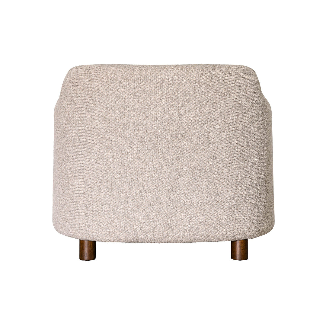 Weston Club Chair – Plush Loose Cushion Accent Chair with Exposed Rubberwood Legs ,Modern Lounge Chair