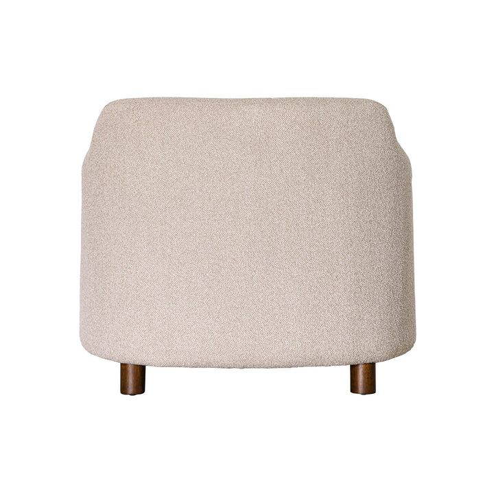 Weston Club Chair – Plush Loose Cushion Accent Chair with Exposed Rubberwood Legs ,Modern Lounge Chair