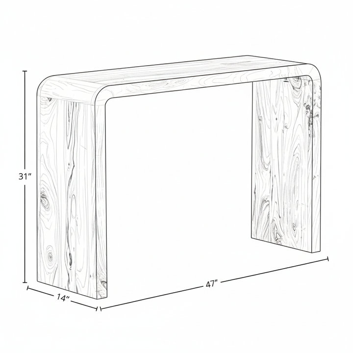 Cove Console Table — Natural - Decoronto