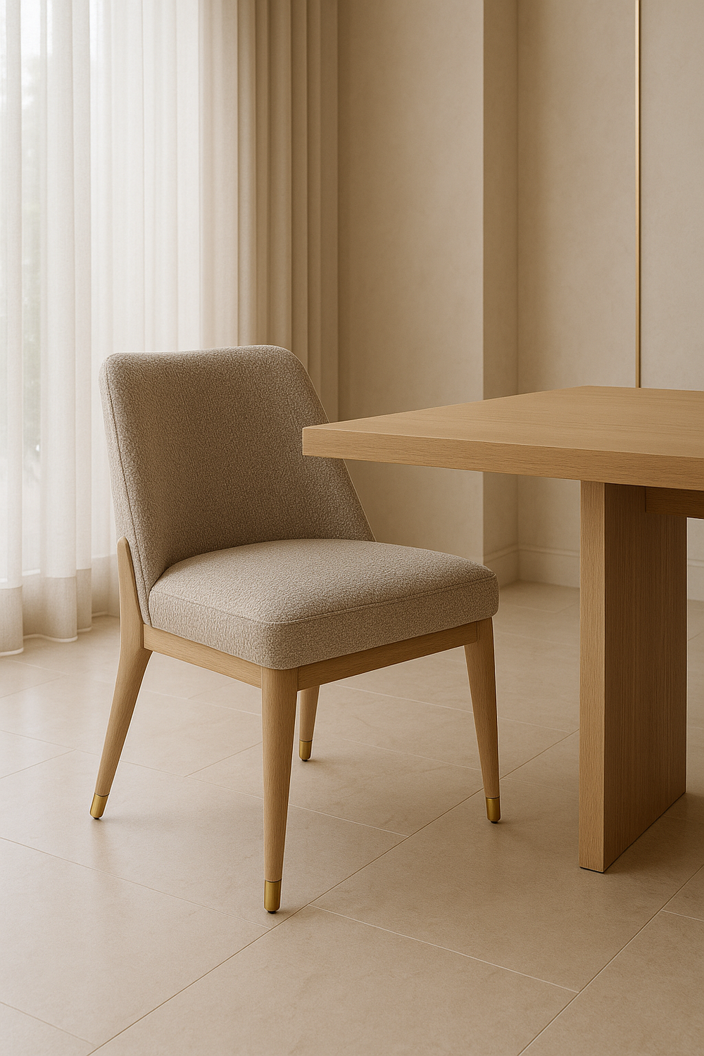 Fawcett Dining Chair - Taupe Boucle - Decoronto