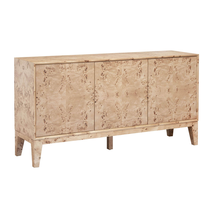 Mappa 3 Door Sideboard - Elegant Light Burl Finish with Ample Storage