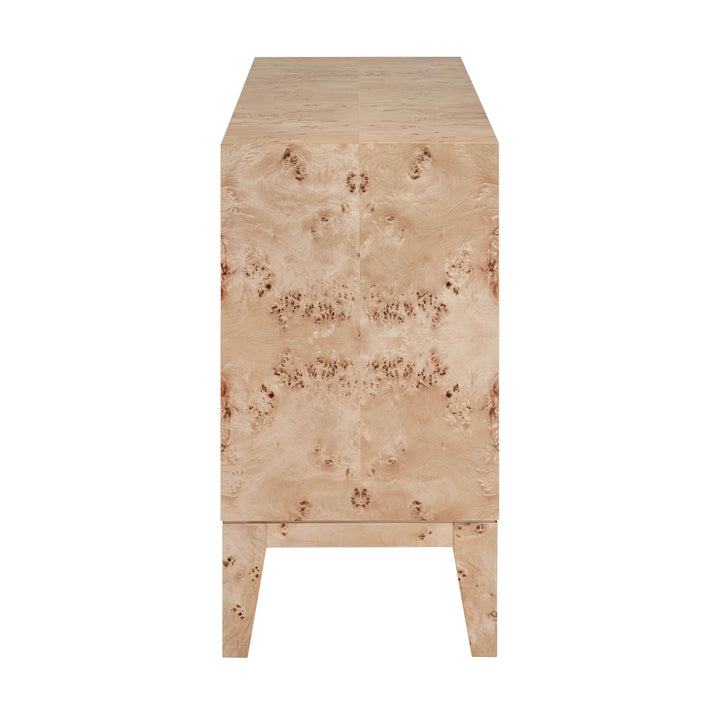 Mappa 3 Door Sideboard - Elegant Light Burl Finish with Ample Storage
