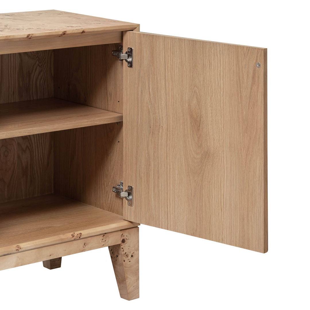Mappa 3 Door Sideboard - Elegant Light Burl Finish with Ample Storage