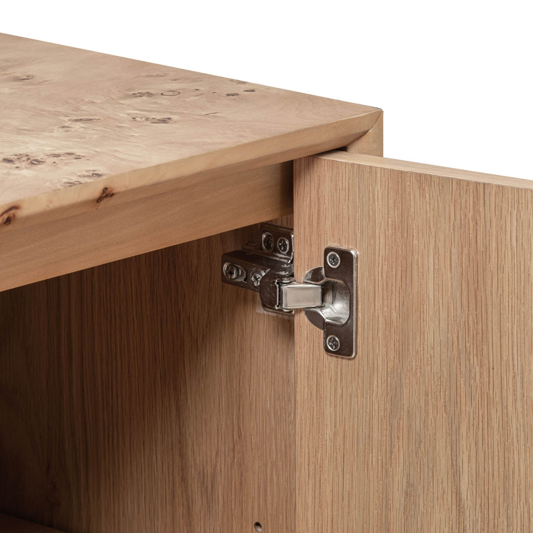 Mappa 3 Door Sideboard - Elegant Light Burl Finish with Ample Storage