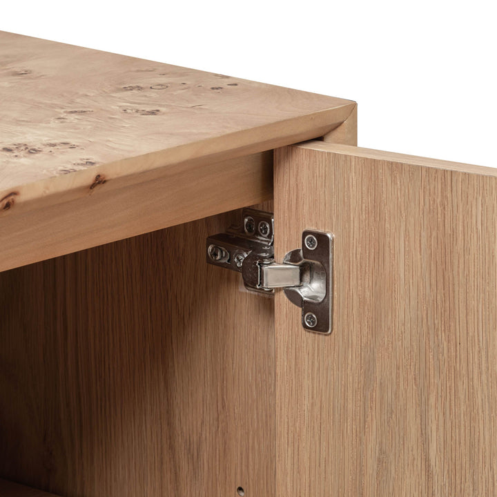 Mappa 3 Door Sideboard - Elegant Light Burl Finish with Ample Storage