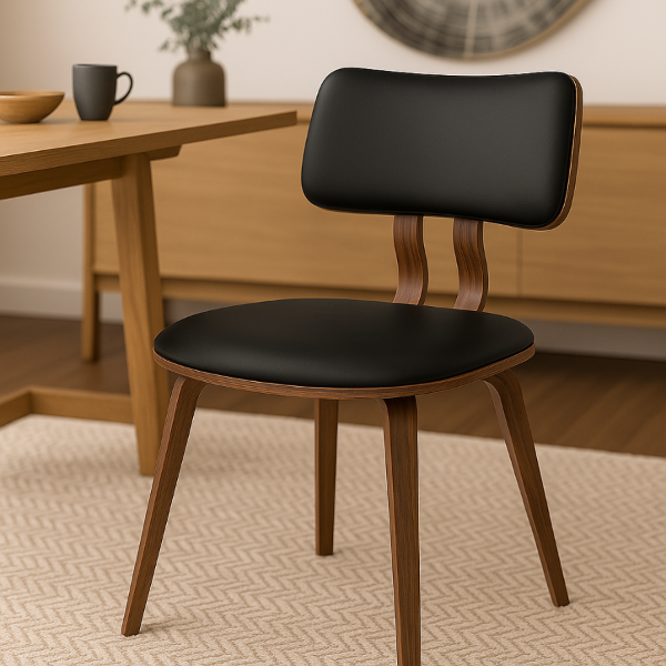 Zuni Dining Chair - Black & Walnut - Decoronto