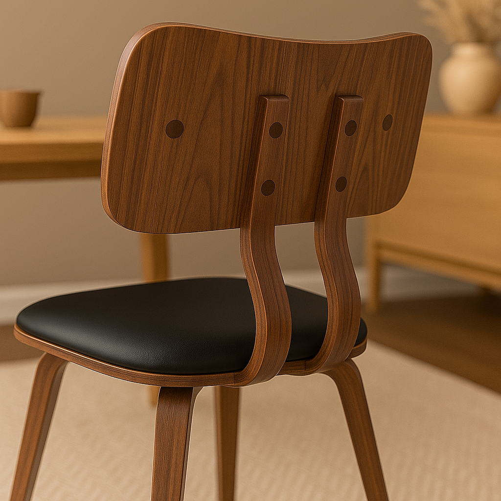 Zuni Dining Chair - Black & Walnut - Decoronto