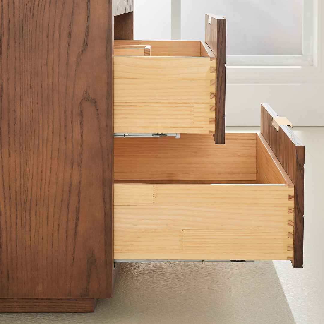 Mira 48 inch vanity 6 dovetail drawers with soft-close hardware and plumbing U-cut