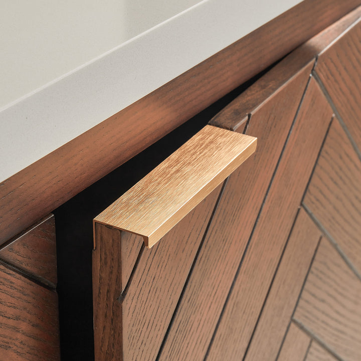 Mira 60 inch vanity 3 dovetail drawers and 2 soft-close cabinet doors walnut
